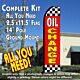 OIL CHANGE (Red/Checkered) Flutter Feather Banner Flag Kit (Flag, Pole, & Ground Mt)