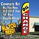 OIL CHANGE (Yellow/Red) Windless Feather Banner Flag Kit (Flag, Pole, & Ground Mt)