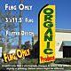ORGANIC PRODUCE (Yellow) Flutter Feather Banner Flag (11.5 x 3 Feet)