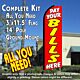 PAY YOUR BILLS HERE (Red) Flutter Feather Banner Flag Kit (Flag, Pole, & Ground Mt)