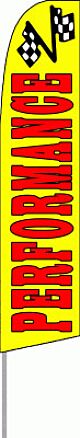 Performance (Yellow)  Feather Banner Flag Kit (Flag, Pole, & Ground Mt)
