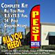 PEST CONTROL Windless Feather Banner Flag Kit (Flag, Pole, & Ground Mt)