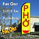 PHO (Yellow) Flutter Feather Banner Flag (11.5 x 3 Feet)