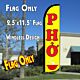 PHO (Yellow) Windless Polyknit Feather Flag (2.5 x 11.5 feet)