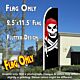 PIRATE (Red Bandana) Flutter Feather Banner Flag (11.5 x 2.5 Feet)