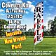 Raffle (Patriotic) Windless Feather Banner Flag Kit (Flag, Pole, & Ground Mt)