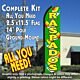 RASPADOS (Green/Yellow) Flutter Feather Banner Flag Kit (Flag, Pole, & Ground Mt)