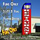RESTAURANT (Blue/Red) Flutter Feather Banner Flag (11.5 x 3 Feet)