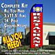 RESTAURANT (Blue/Red) Flutter Feather Banner Flag Kit (Flag, Pole, & Ground Mt)