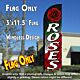 Roses Windless Polyknit Feather Flag (3 x 11.5 feet)