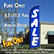 SALE (Blue/White) Windless Feather Banner Flag (2.5 x 11.5 Feet)