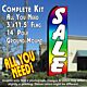 SALE (Multi-colored) Flutter Feather Banner Flag Kit (Flag, Pole, & Ground Mt)