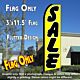 Sale (Yellow/Black) Windless Feather Banner Flag (2.5 x 11.5 Feet)