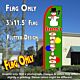 SEASON'S GREETINGS (Green) Flutter Feather Banner Flag (11.5 x 3 Feet)