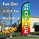 Shave Ice (Multicolor) Windless Polyknit Feather Flag (3 x 11.5 feet)