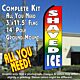SHAVED ICE (Multi-color) Flutter Feather Banner Flag Kit (Flag, Pole, & Ground Mt)