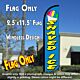 SHAVED ICE Windless Polyknit Feather banner  Flag (11 x 2.5 feet)