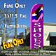 SHOES (Purple) Flutter Feather Banner Flag (11.5 x 3 Feet)