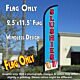 Slushies (Blue/Red) Windless Feather Banner Flag (2.5 x 11.5 Feet)