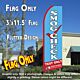 SMOG CHECK TEST ONLY (Star Certified) Flutter Feather Banner Flag (11.5 x 3 Feet)