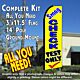 SMOG CHECK TEST ONLY (Yellow) Flutter Feather Banner Flag Kit (Flag, Pole, & Ground Mt)