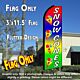 SNOW CONES (Multi-colored) Flutter Feather Banner Flag (11.5 x 3 Feet)