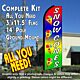 SNOW CONES (Multi-colored) Flutter Feather Banner Flag Kit (Flag, Pole, & Ground Mt)