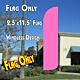 SOLID PINK Windless Polyknit Feather Flag (2.5 x 11.5 feet)