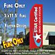 STAR CERTIFIED Smog Check Station Flutter Feather Banner Flag (11.5 x 3 Feet)