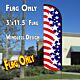 AMERICA'S STAR SPANGLED Windless Polyknit Feather Flag Only (3 x 11.5 feet)