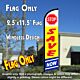 STOP SAVE NOW Windless Feather Banner Flag (2.5 x 11.5 Feet)