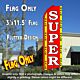 SUPER SALE (Red/Yellow) Flutter Feather Banner Flag (11.5 x 3 Feet)