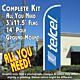 TelCel Windless Feather Banner Flag Kit (Flag, Pole, & Ground Mt)