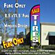 Tires Sale (Red/Multicolor) Windless Polyknit Feather Flag (2.5 x 11.5 feet)