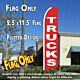 TRUCKS (Red) Flutter Feather Banner Flag (11.5 x 2.5 Feet)