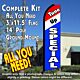 TUNE UP SPECIAL (Tri-color) Flutter Feather Banner Flag Kit (Flag, Pole, & Ground Mt)