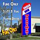 UNDER NEW MANAGEMENT (Tri-colored) Flutter Feather Banner Flag (11.5 x 3 Feet)