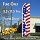 USA AMERICAN STARS Flutter Polyknit Feather Flag (11.5 x 2.5 feet)