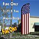 USA FLAG (Pattern/Vertical) Windless Polyknit Feather Flag (3 x 11.5 feet)