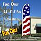 USA NEW GLORY Flutter Feather Banner Flag (11.5 x 2.5 Feet)