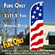 USA NEW GLORY Windless Feather Banner Flag (11.5 x 3 Feet)