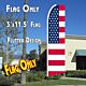 USA OLD GLORY (Flag Pattern) Flutter Feather Banner Flag (11.5 x 3 Feet)