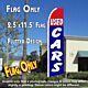 USED CARS 2.5 (Red/Blue) Flutter Feather Banner Flag (11.5 x 2.5 Feet)