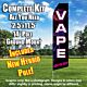 VAPE SHOP (Black/PINKSMOKE) Econo Feather Banner Flag Kit (Flag, Pole, & Ground Mt)