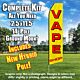 VAPE SHOP (YELLOW/RED) Econo Feather Banner Flag Kit (Flag, Pole, & Ground Mt)