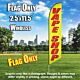 VAPE SHOP yellow/red Windless Feather Banner Flag