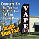 VAPE LOUNGE (Black/White) Flutter Feather Banner Flag Kit (Flag, Pole, & Ground Mt)