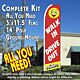 WALK IN DRIVE OUT (Red/Yellow) Flutter Feather Banner Flag Kit (Flag, Pole, & Ground Mt)