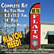 WE FIX FLATS Windless Feather Banner Flag Kit (Flag, Pole, & Ground Mt)