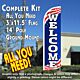 Welcome (Patriotic) Windless Feather Banner Flag Kit (Flag, Pole, & Ground Mt)